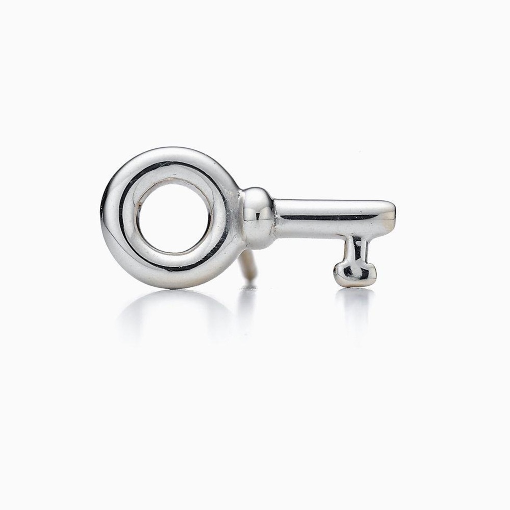 New, Tiffany & Co. Silver Key Earrings